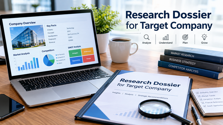 Research Dossier for Target Company: A Practical Guide Research Dossier for Target Company