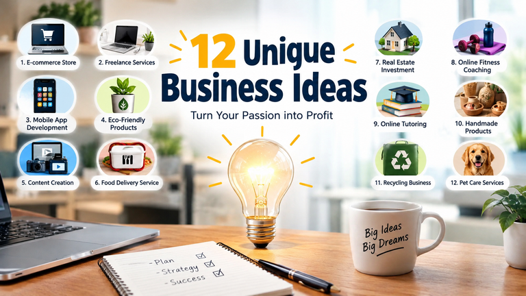 12 Unique Business Ideas for 2026 12 Unique Business Ideas for 2026