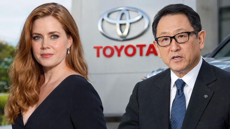 Amy Adams and Akio Toyoda